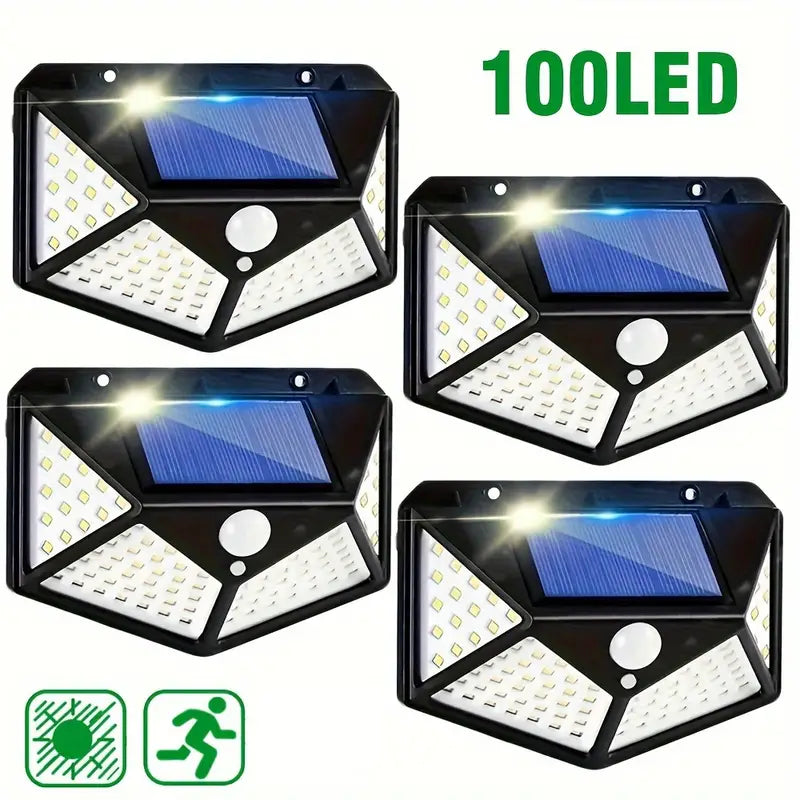 Led Solar Lights Outdoor Lighting Wireless Motion Sensor Lights Ip65 Waterproof 270°wide Angle Security Wall Lights With 3 Modes For Yard Stairs Garage Fence Porch