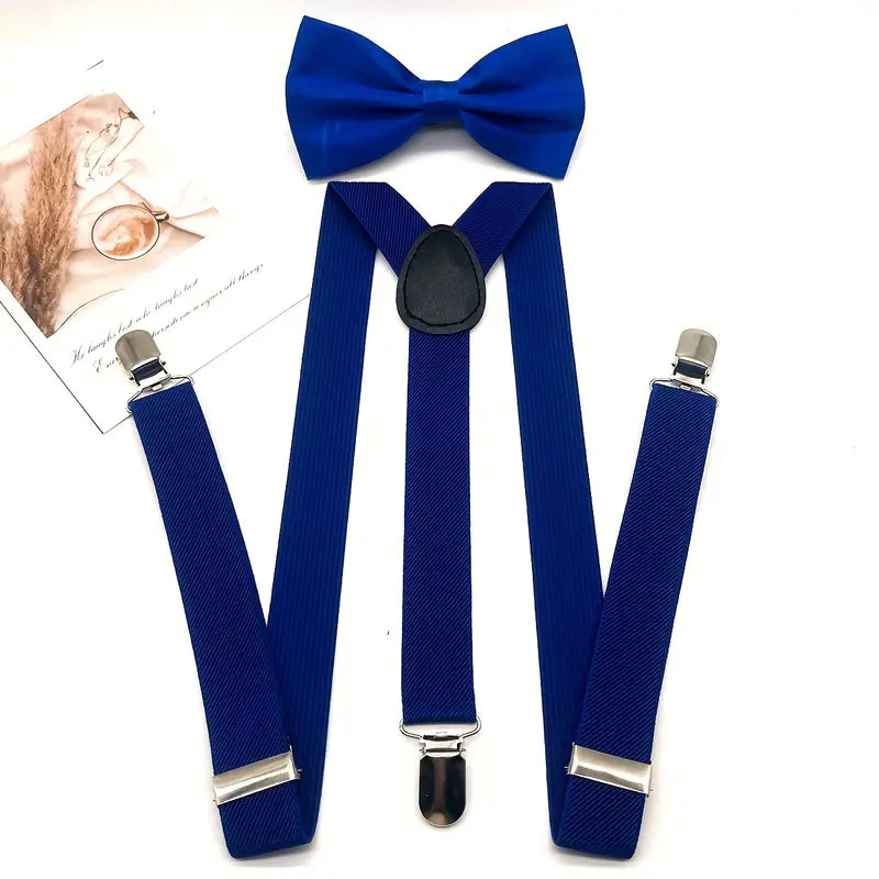 Imported Adjustable Suspender Gallace With Bow Tie For Kids (1yr-10yr Boys & Girls)