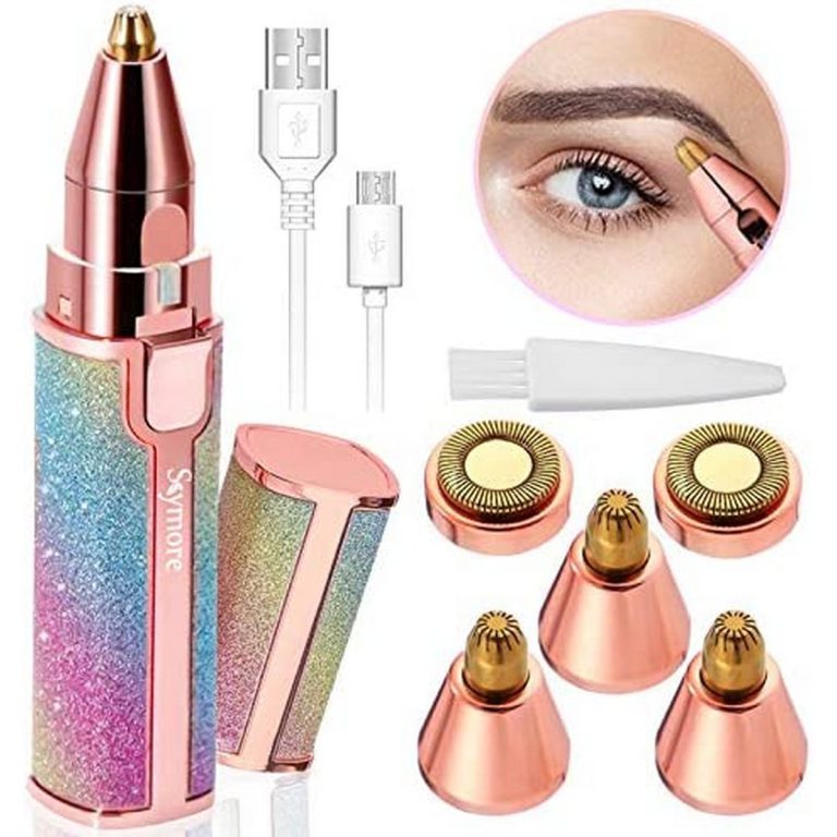 2 In 1 Eyebrow Trimmer | Multi Attractive Color With Usb Charging Cable And Cleaning Brush