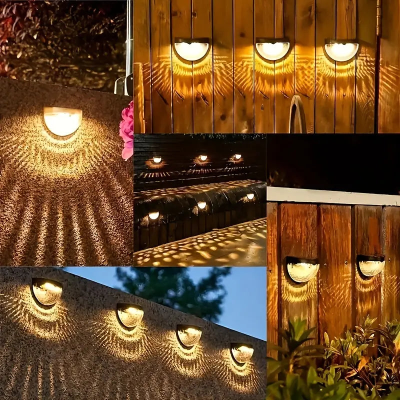 Led Solar Fence Lights | Decorative Garden Light | Outdoor Wall Light Led | Outdoor Garden Decorative Lights For Floor Fence Pathway