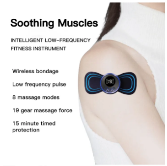 Ems Body Massager Pulse Neck Pain Relief Ems Butterfly Body Massager Men & Women Butterfly Massager