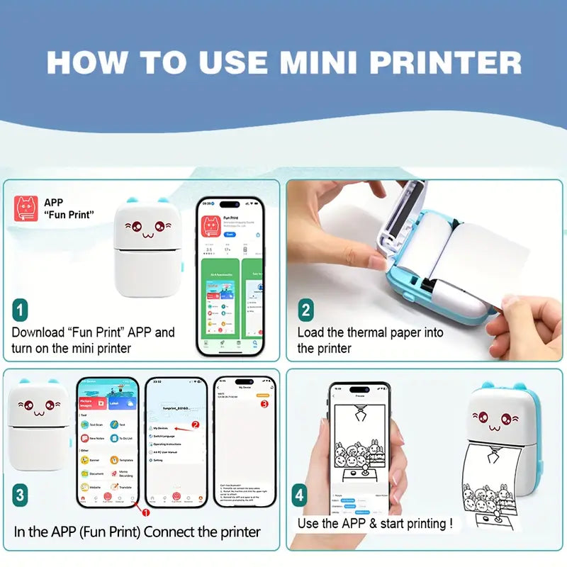 Mini Portable Pocket Thermal Printer