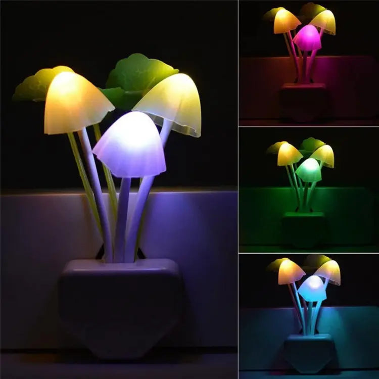 Mushroom Night Light Dusk To Dawn Sensor Led Night Lights Flower Lamp