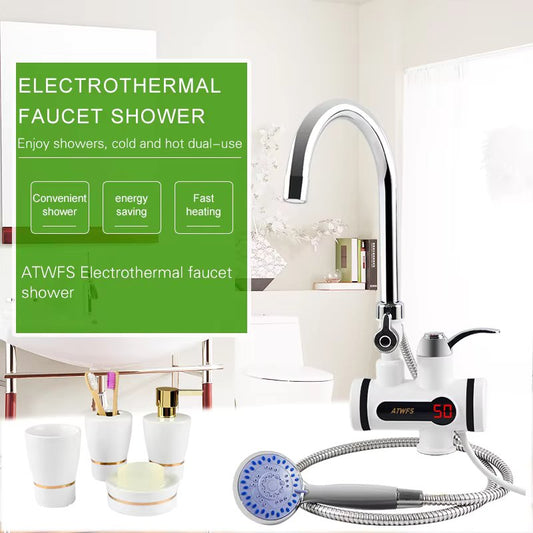 Electric Hot Water Heater Faucet Instant Heating Tap Water (with Shower)