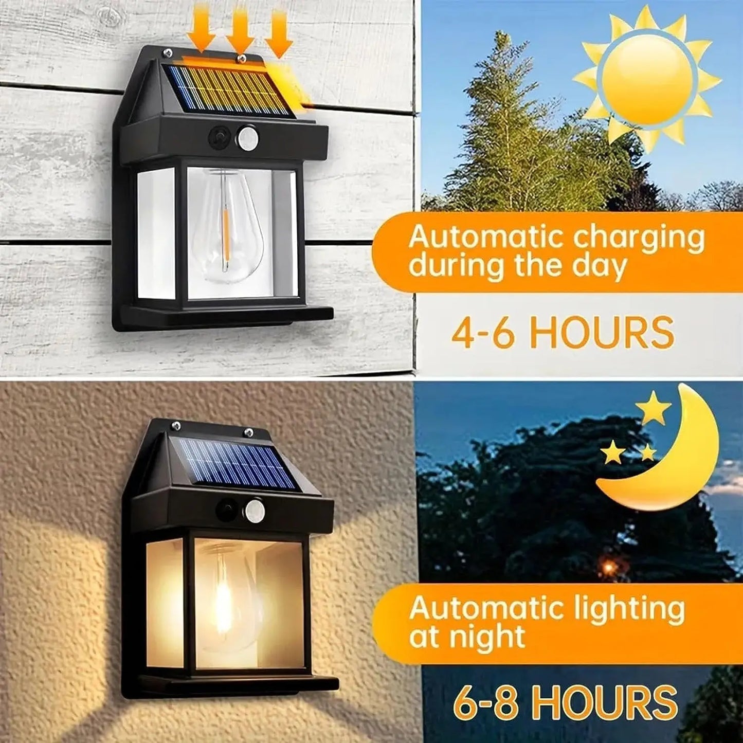 Solar Lamp Outdoor Waterproof Intelligent Induction Wall Lamp | Courtyard Garden Villa Lighting Night Light