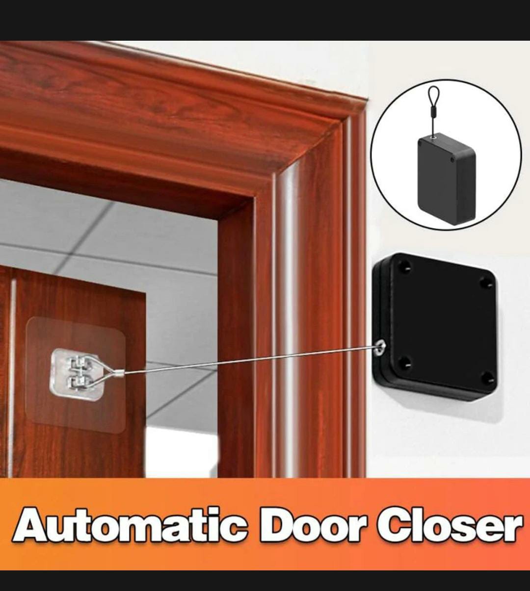 Portable Automatic Stainless Steel Door Closer Multifunctional Punch- Free Sensor Door Closer