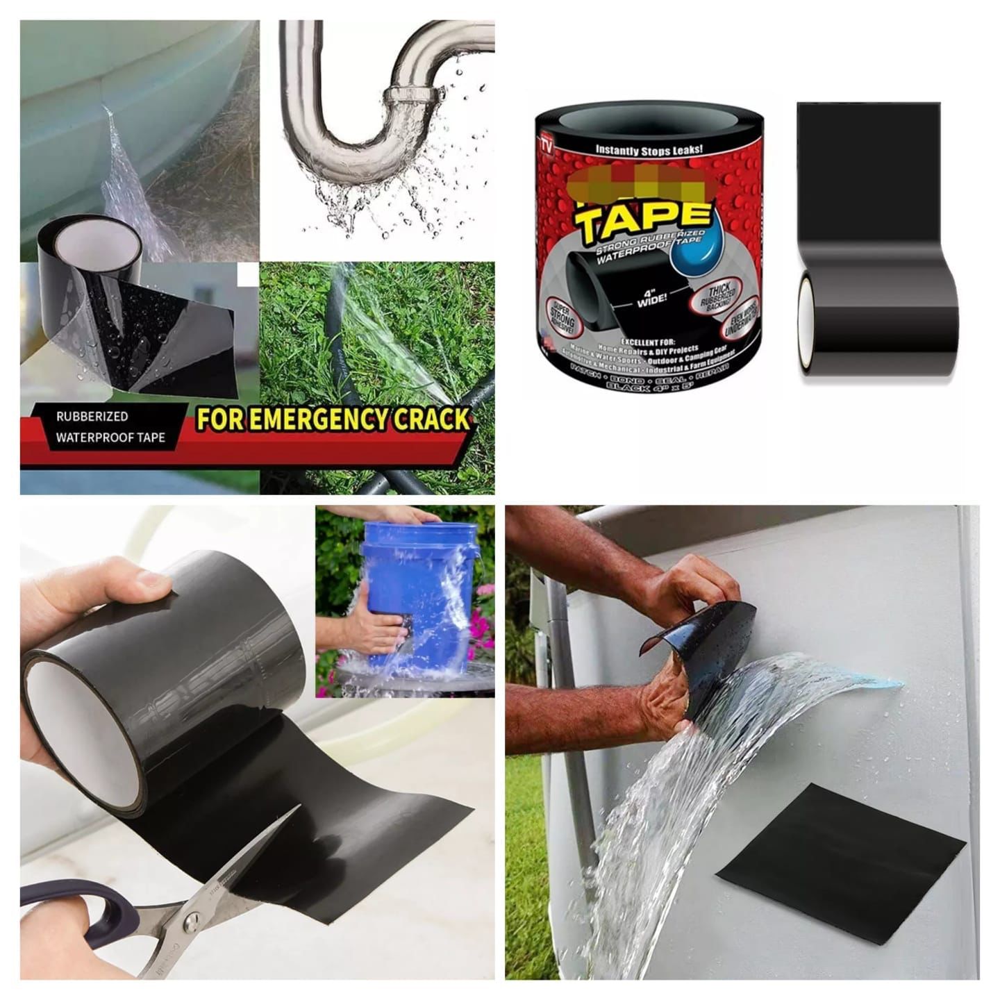 Waterproof Flex Tape,seal Repair Tape, Super Strong Adhesive Sealant Tape To Stop Leakage Of Kitchen Sink/toilet Tub, Leak Stop