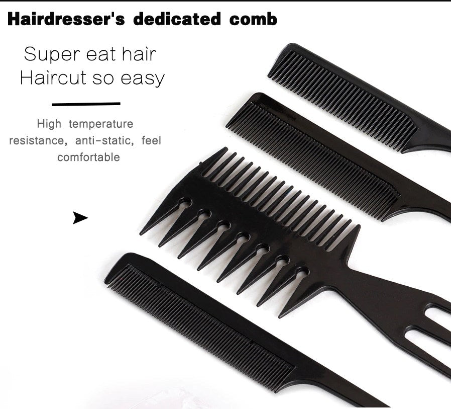 Pack Of 10 - Professional Hairdressing Combs For Women And Men