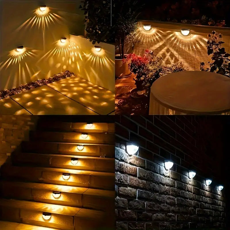 Led Solar Fence Lights | Decorative Garden Light | Outdoor Wall Light Led | Outdoor Garden Decorative Lights For Floor Fence Pathway